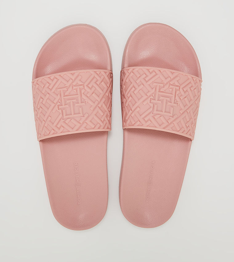 Pink tommy store hilfiger slides