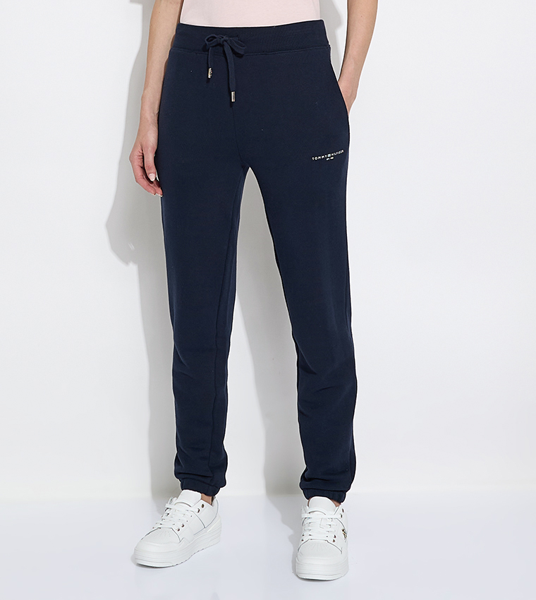 Logo Printed Drawstring Waist Joggers