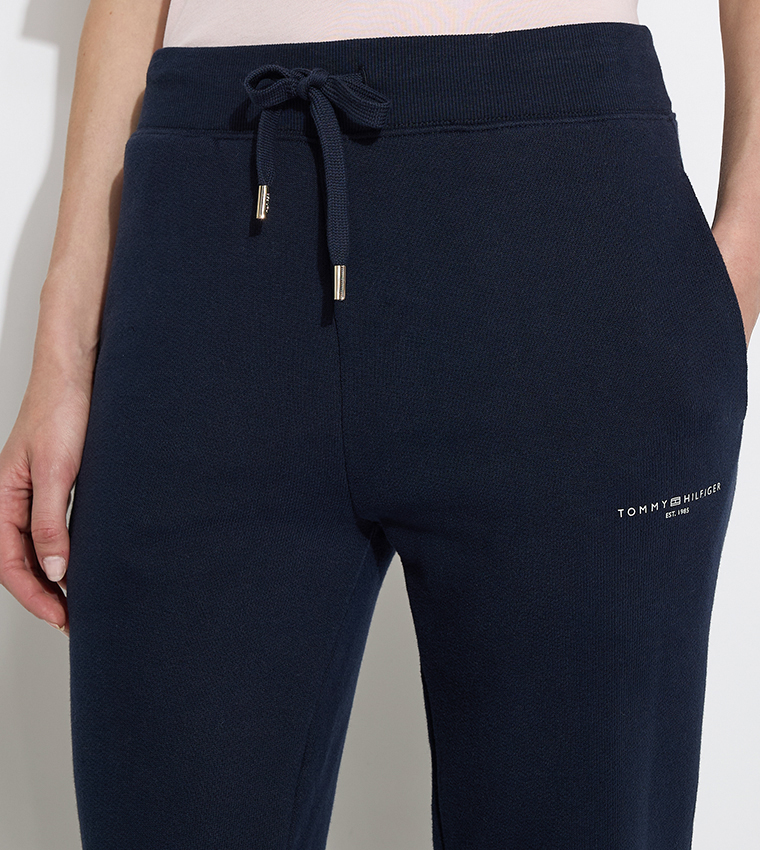 Logo Printed Drawstring Waist Joggers