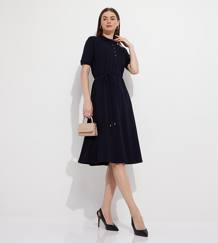 Tommy hilfiger corsage hot sale print chiffon midi dress