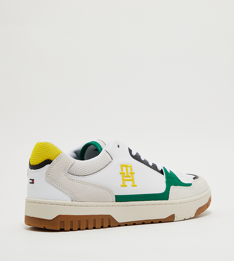 Buy Tommy Hilfiger Logo Detailed Colorblock Basketball Sneakers In ...