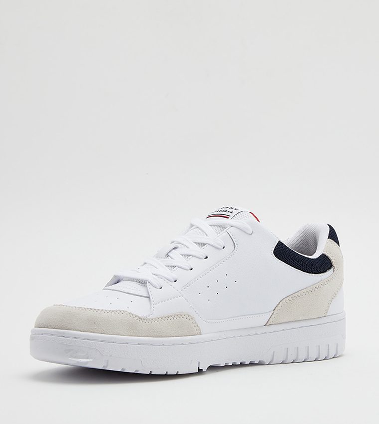 Leather Cupsole Lace-Up Sneakers