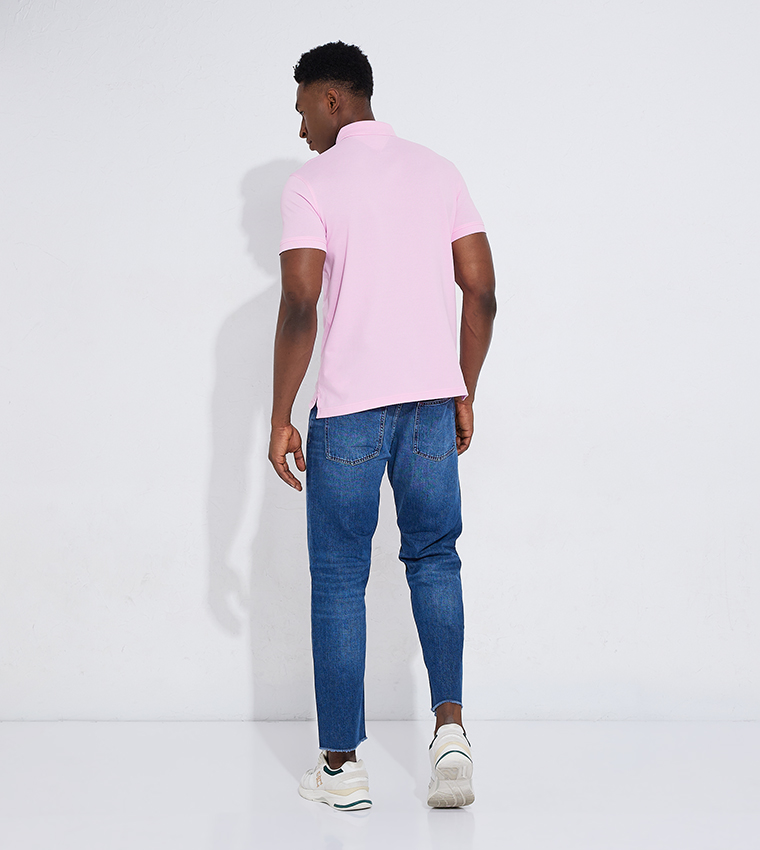 1985 Solid Slim Fit Polo T-Shirt