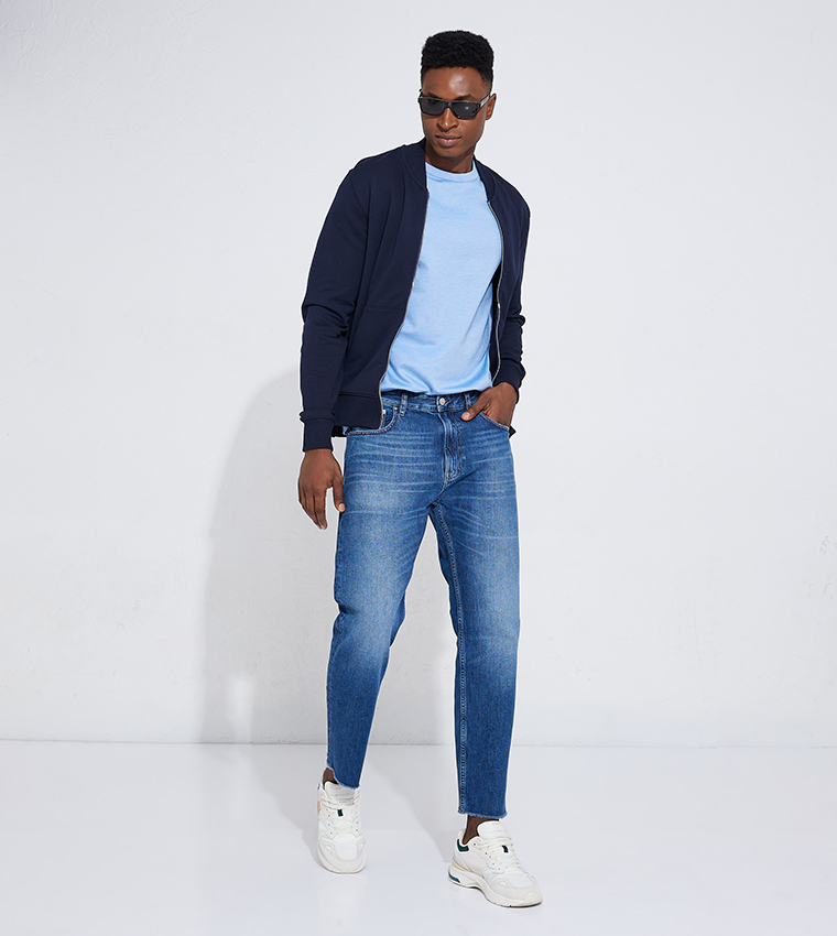 Faded Straight Fit Jeans