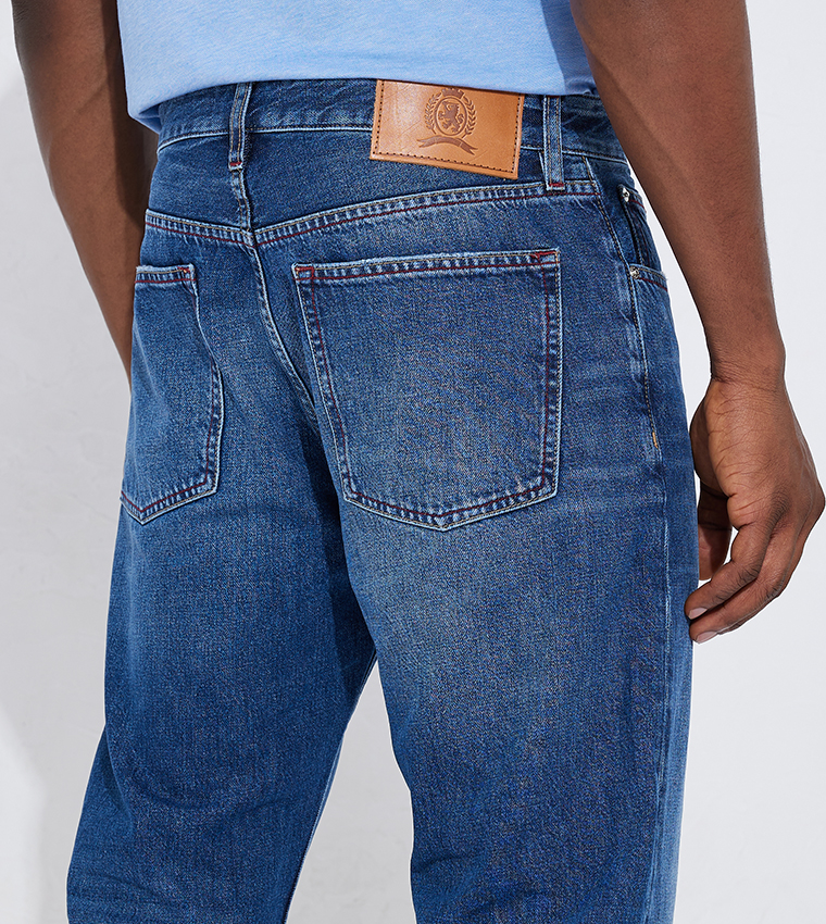 Faded Straight Fit Jeans