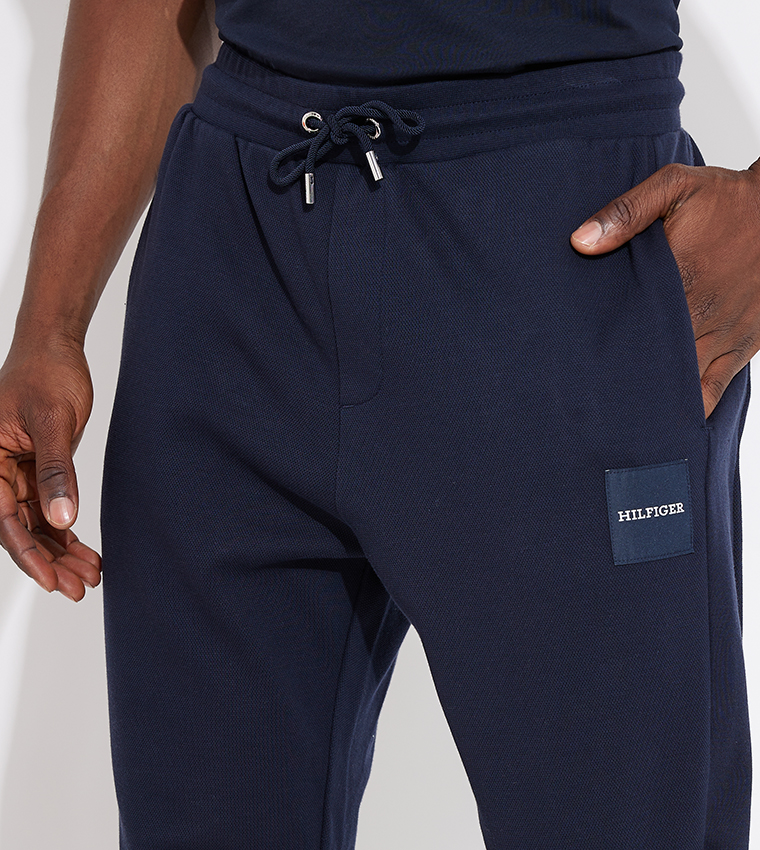 Buy Tommy Hilfiger Drawstring Waist Joggers In Navy