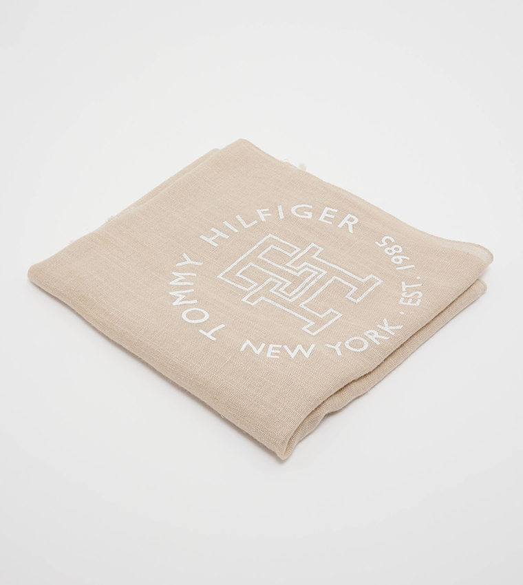 Monogram Print Woven Scarf