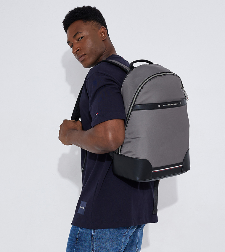 Tommy hilfiger grey backpack hot sale