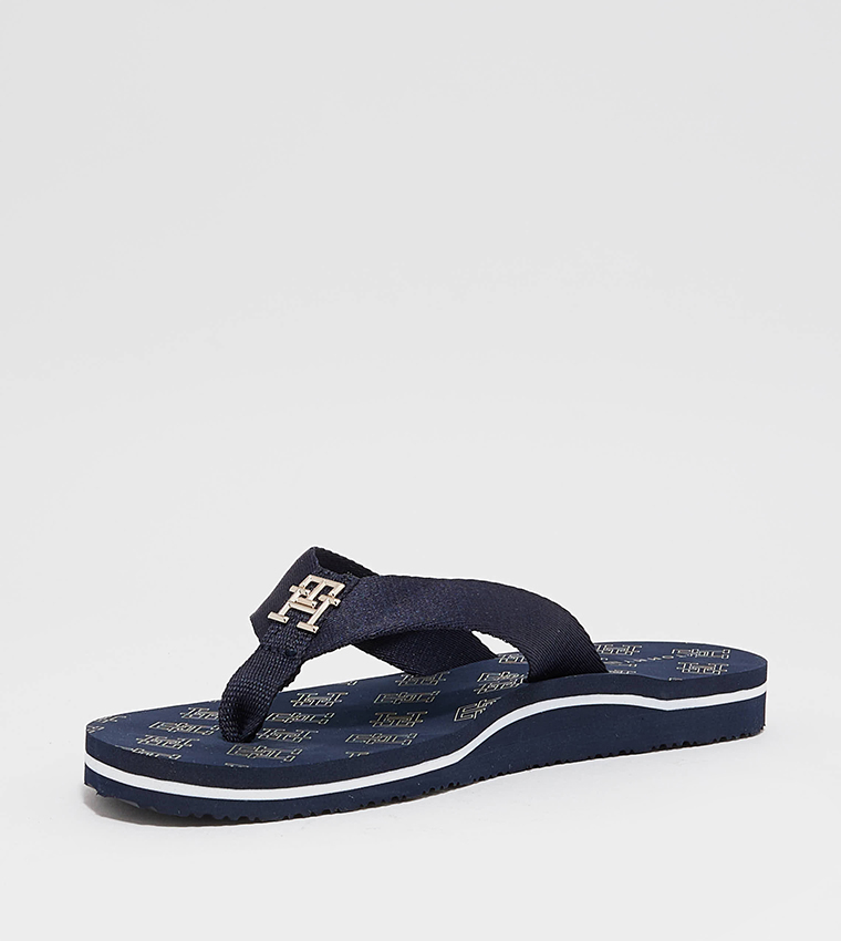 Buy Tommy Hilfiger Monogram Elevated Flip Flop In Navy 6thStreet UAE
