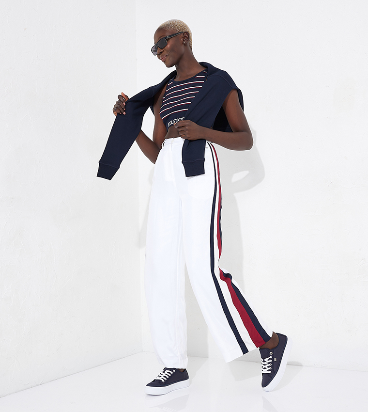 Global Striped Wide Leg Pants