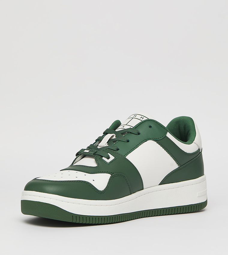 Buy Tommy Hilfiger Color Block Lace Up Sneakers In Green | 6thStreet ...