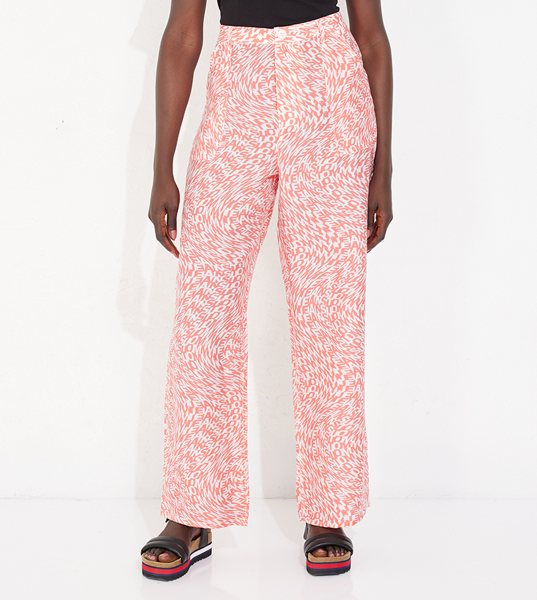 Printed High Waist Pants