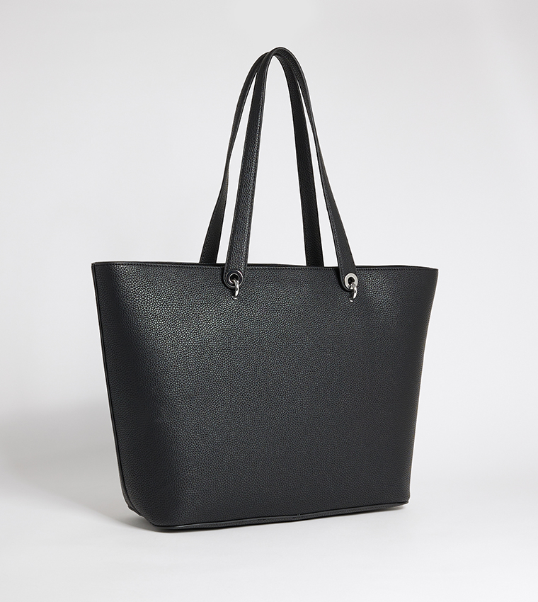 Monogram Textured Tote Bag