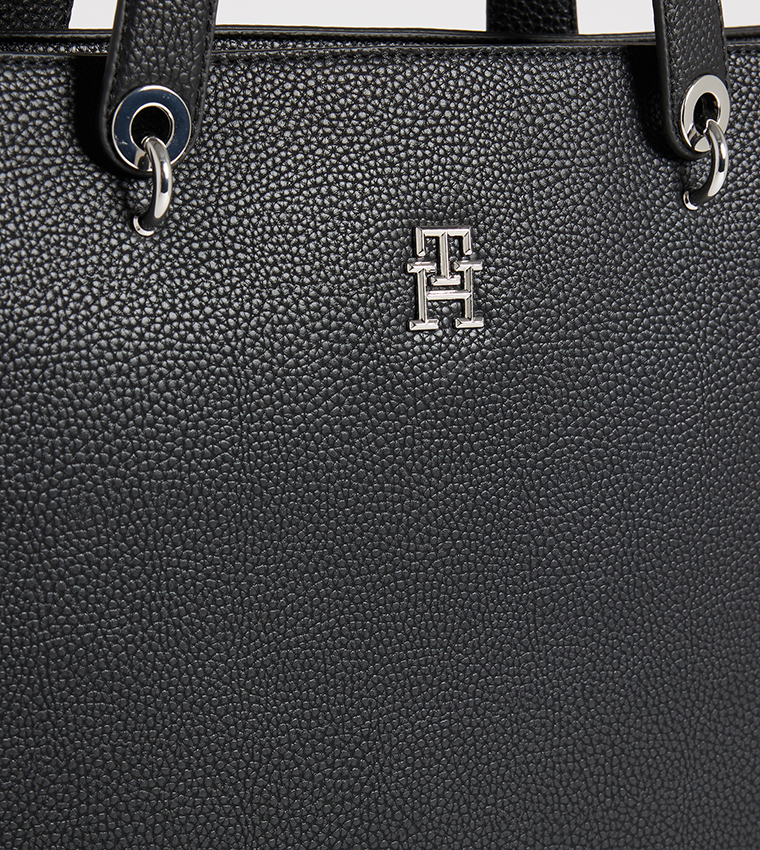 Monogram Textured Tote Bag