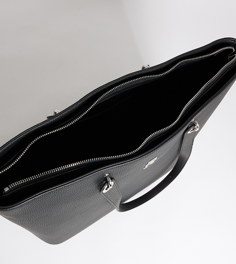 Monogram Textured Tote Bag