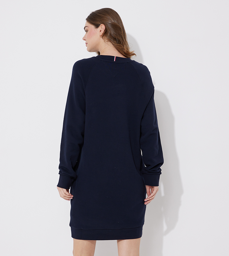 Logo Detail Crew Neck Sweat Dress
