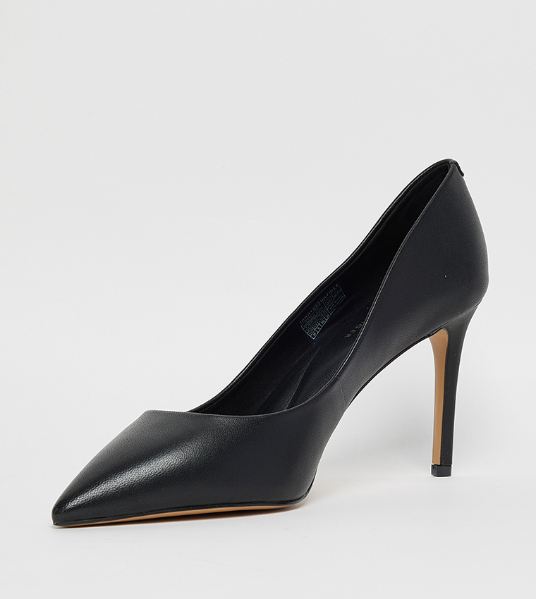 Monogram Plaque Stiletto Pumps