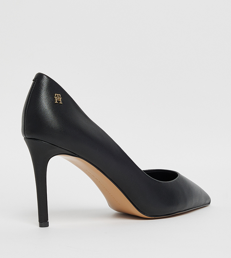 Monogram Plaque Stiletto Pumps