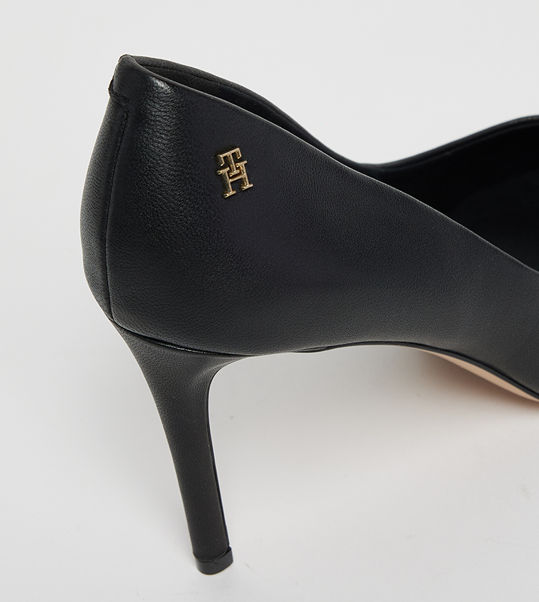 Monogram Plaque Stiletto Pumps