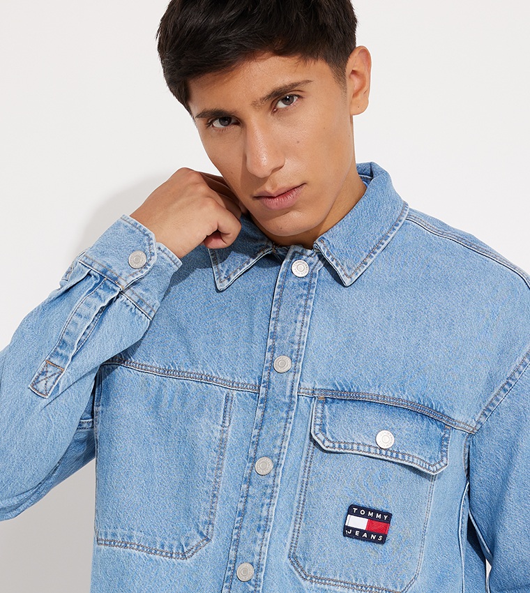 Denim shirt hot sale with badges