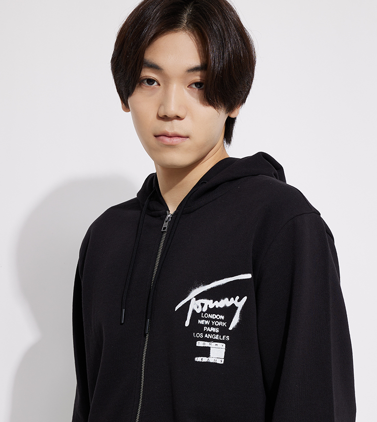 Logo Printed Hooded Jacket