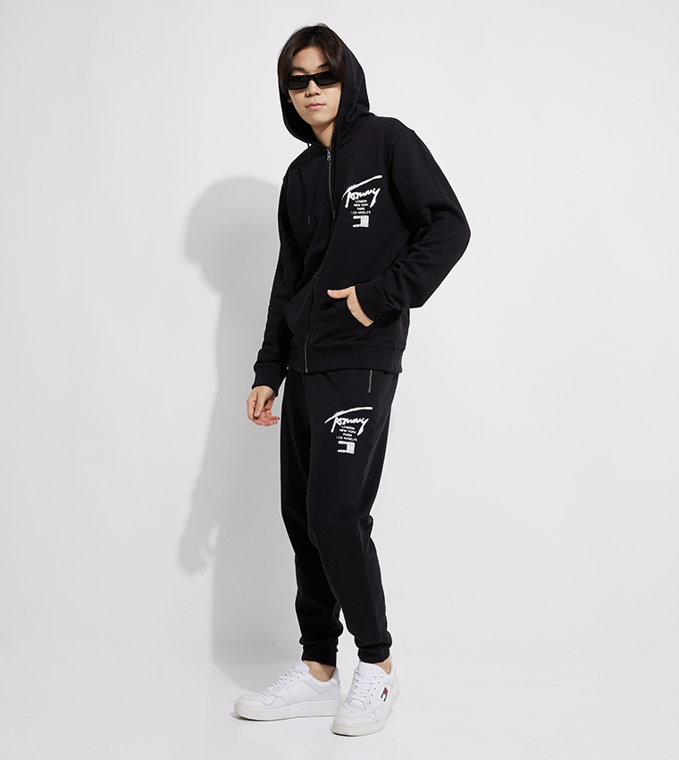 Logo Printed Hooded Jacket