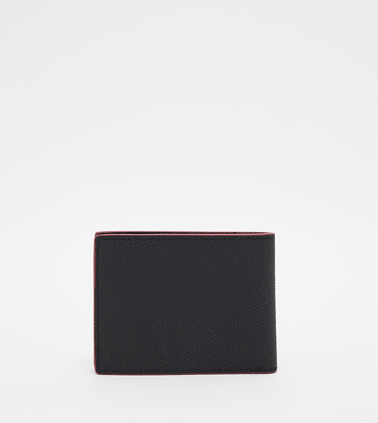 Buy Tommy Hilfiger Textured Bi Fold Wallet In Black | 6thStreet Saudi ...