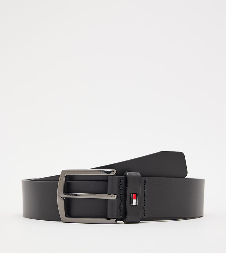 Tommy Hilfiger Adan 3.5 Leather Belt in Black for Men