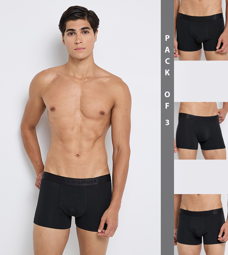 Pack of 3 Logo Waistband Trunks