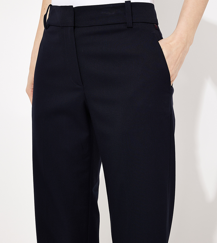 Solid Slim Fit Trousers