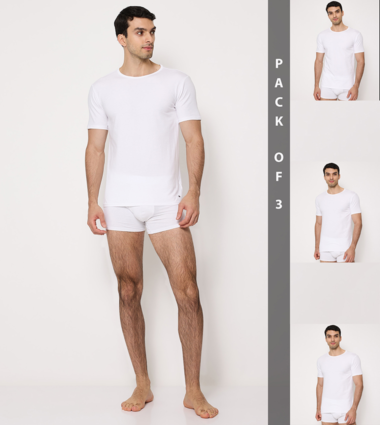 Pack of 3 Solid Short Sleeves T-Shirts