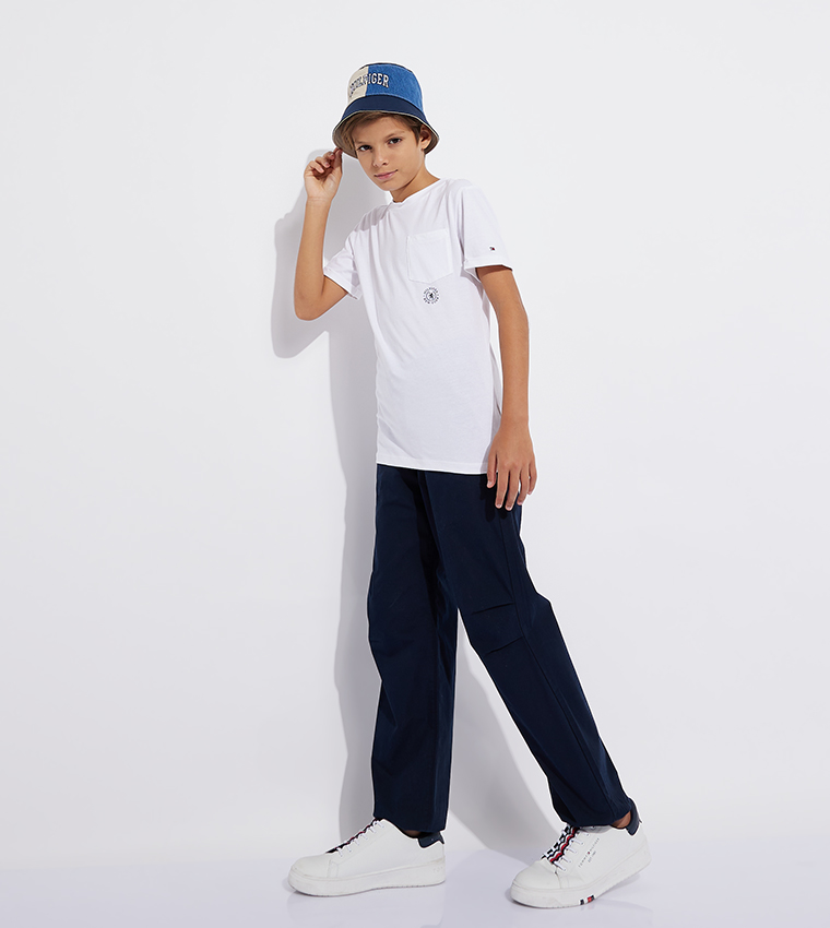 Drawstring Waist Wide Leg Pants