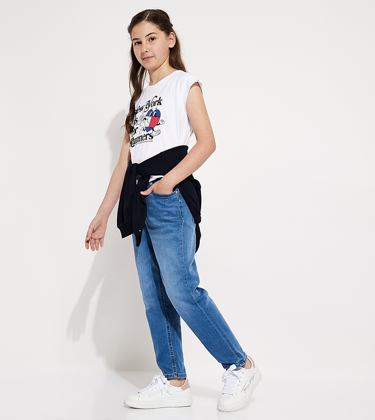 Faded Tapered Fit Jeans