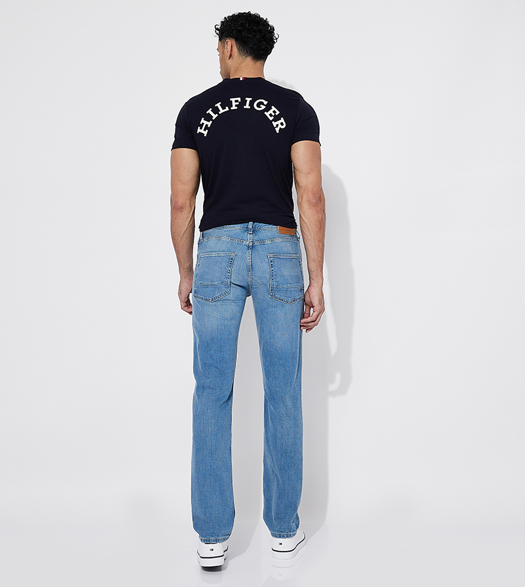 Mid Rise Straight Fit Jeans