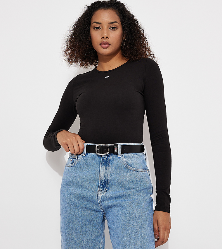 Logo Detail Buckle Closure Belt