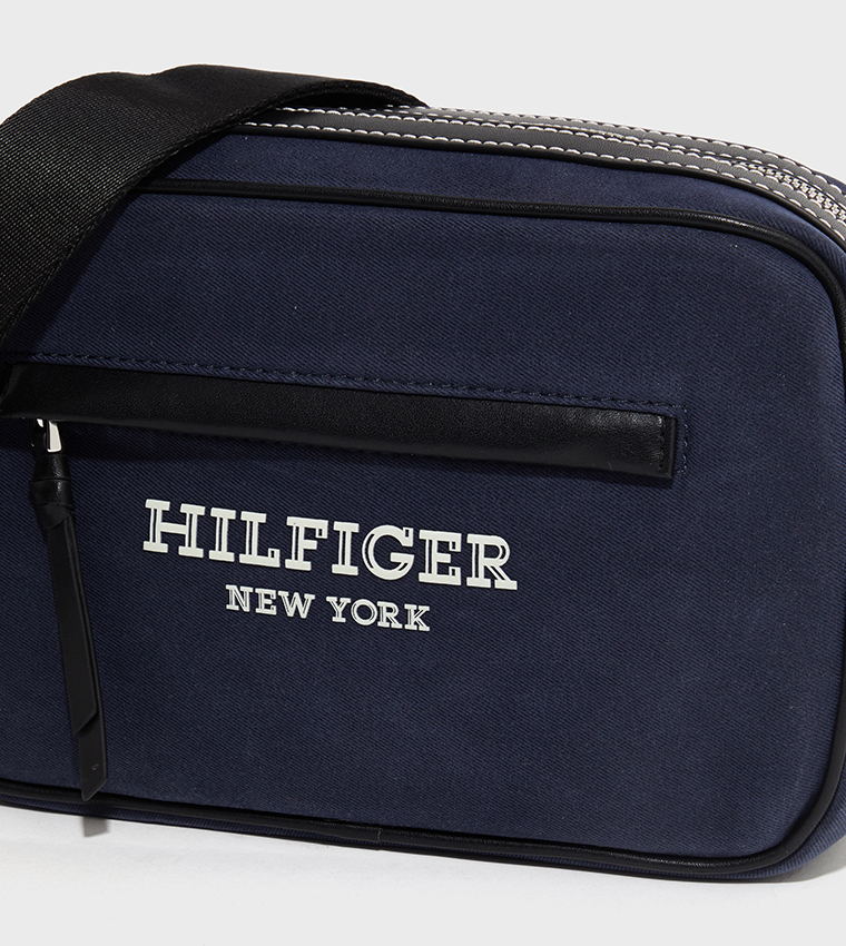 Logo Print Zippered Camera Bag