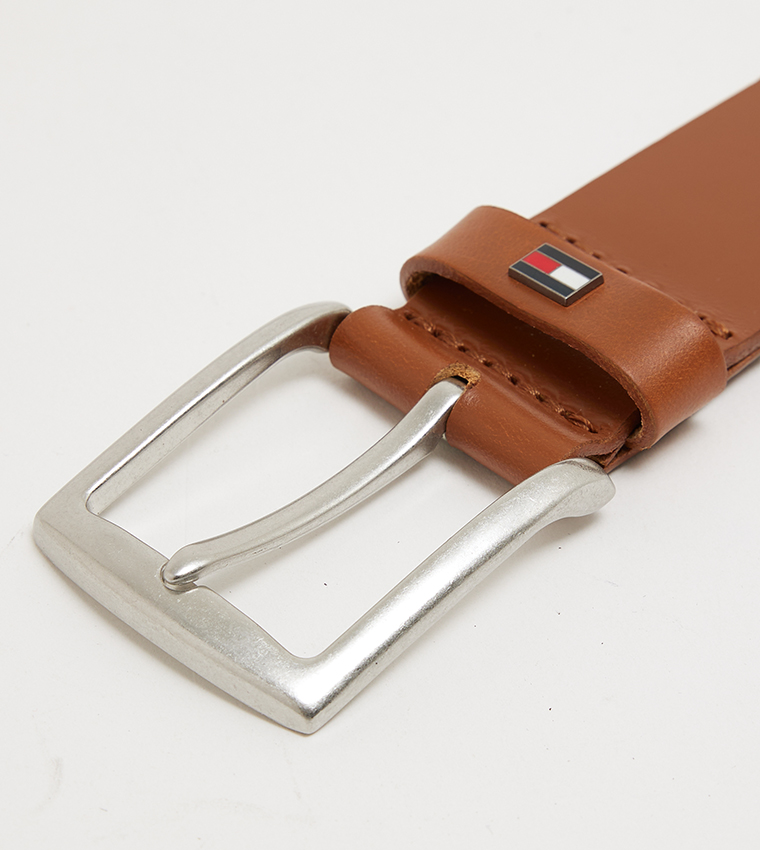 DENTON 3.5 Logo Detail Leather Belt