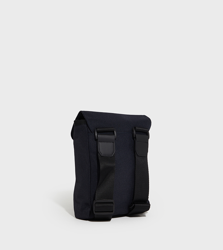 Logo Print Zippered Reporter Bag