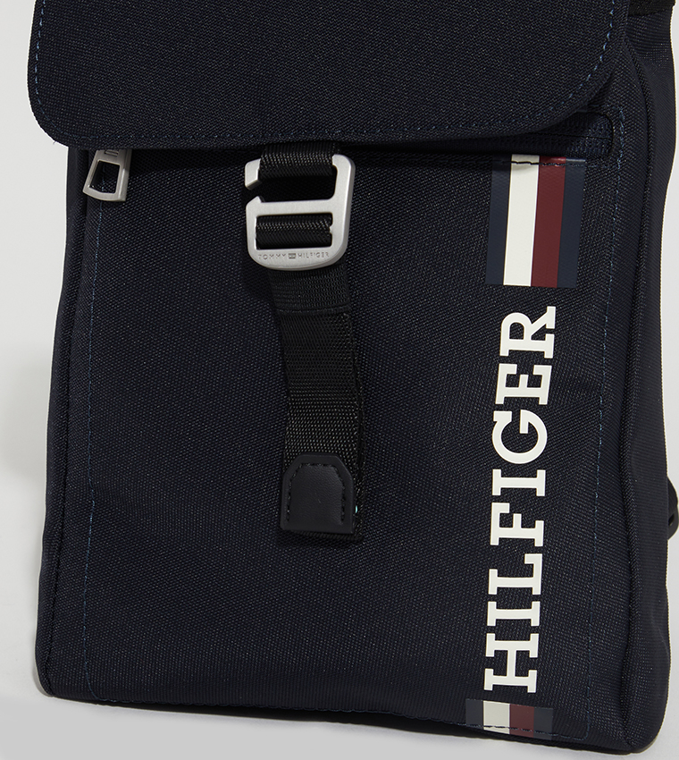 Logo Print Zippered Reporter Bag