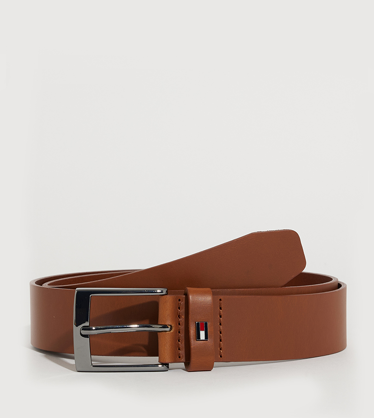 ADAN Logo Detail Leather Belt 