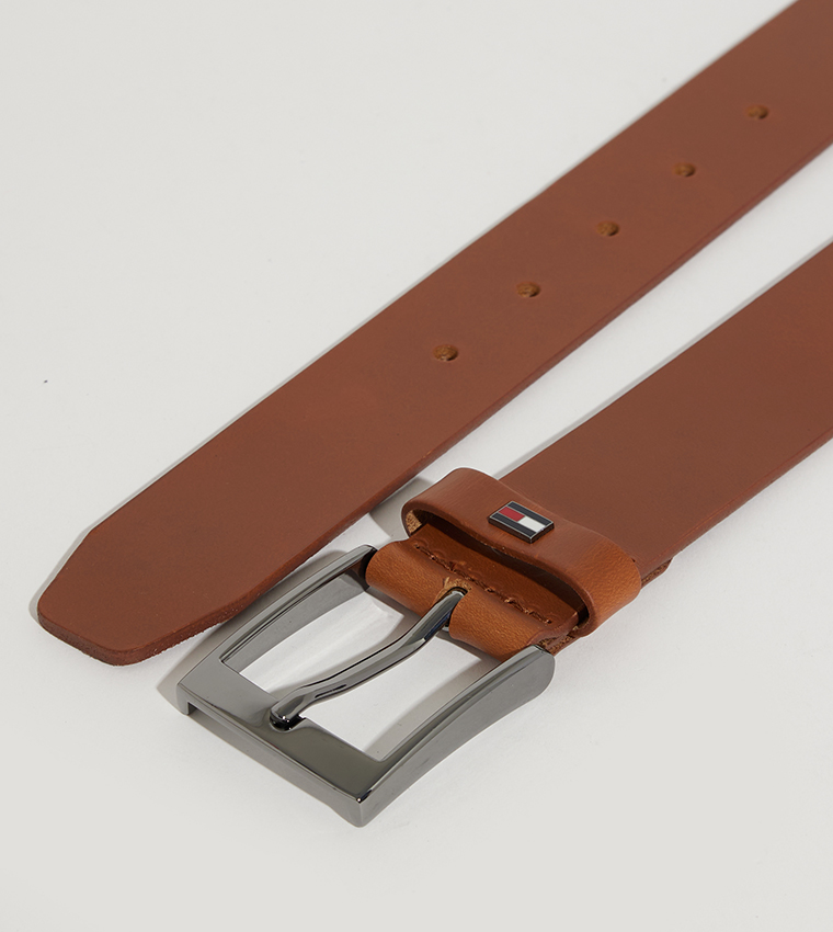 ADAN Logo Detail Leather Belt 