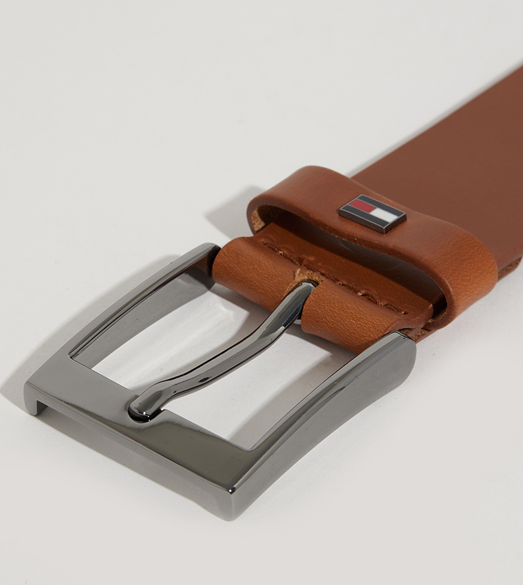ADAN Logo Detail Leather Belt 