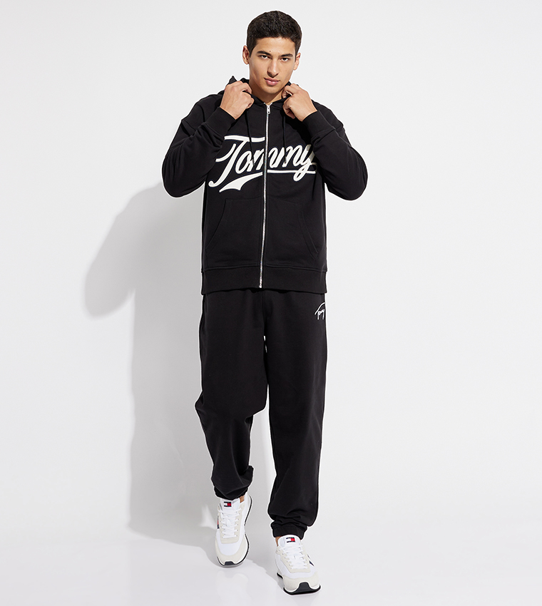 Logo Printed Hooded Jacket