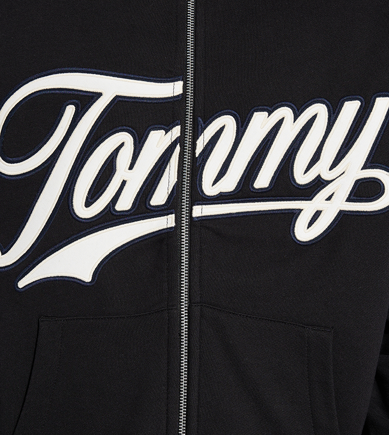 Logo Printed Hooded Jacket