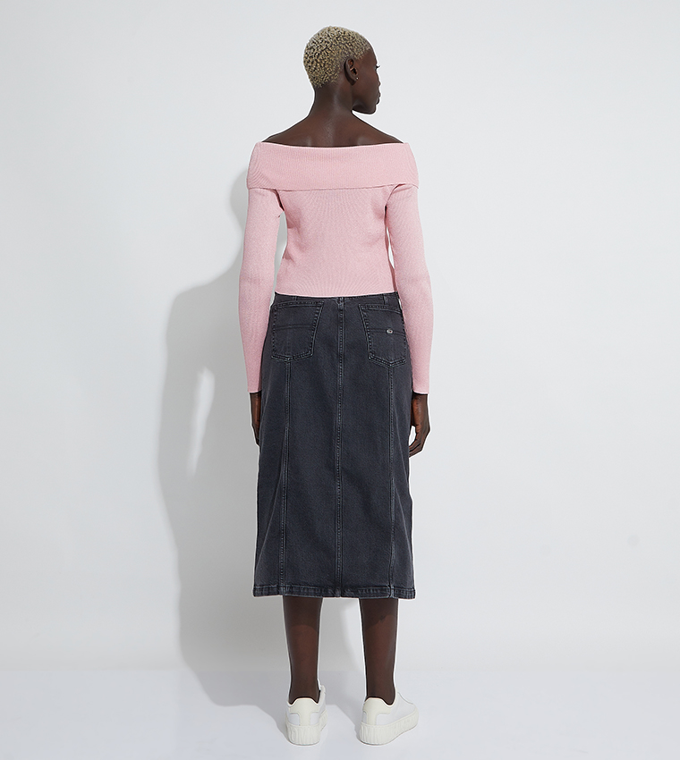 Ribbed Off Shoulder Sweater