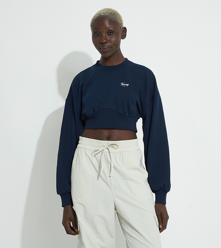 Tommy deals cropped sweatshirt