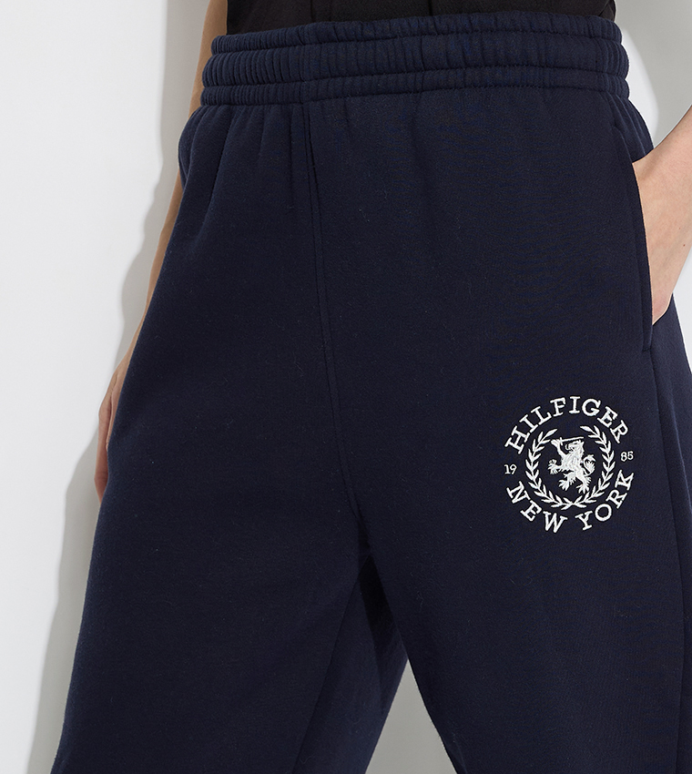 Logo Embroidered Elastic Waist Joggers