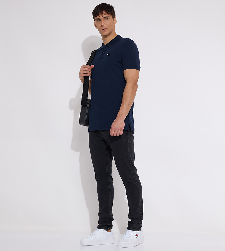 Logo Detail Slim Fit Jeans
