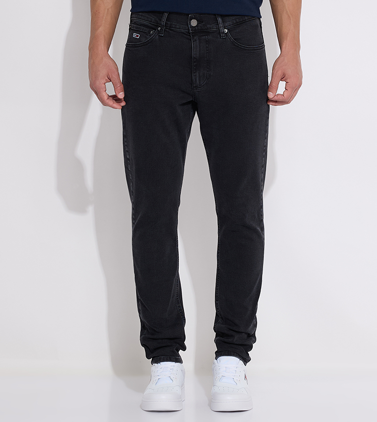Logo Detail Slim Fit Jeans