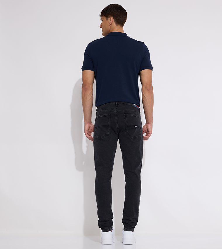 Logo Detail Slim Fit Jeans